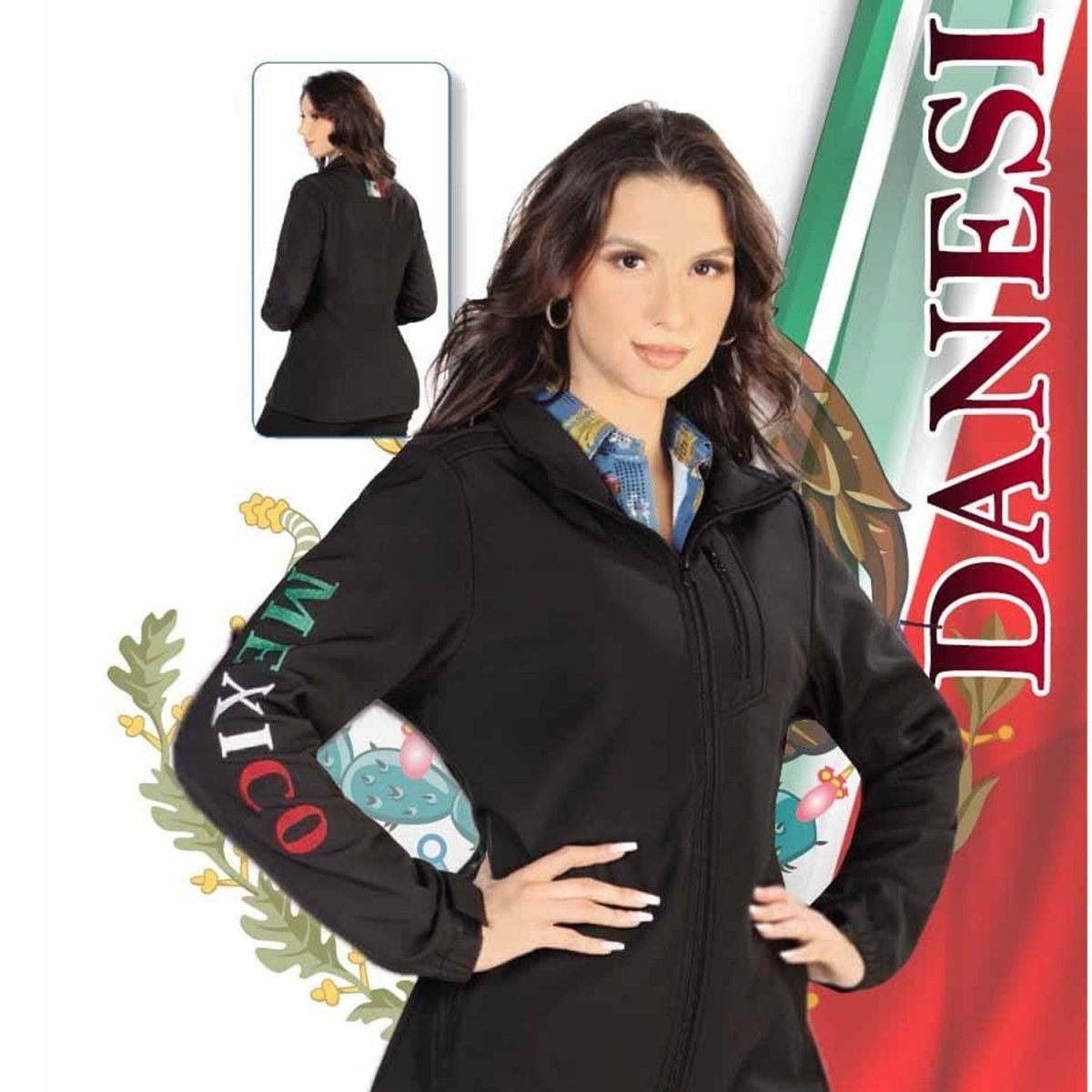 Chamarra de Mexico para Mujer Color Negro Tipo Ariat - Danesi Jeans
