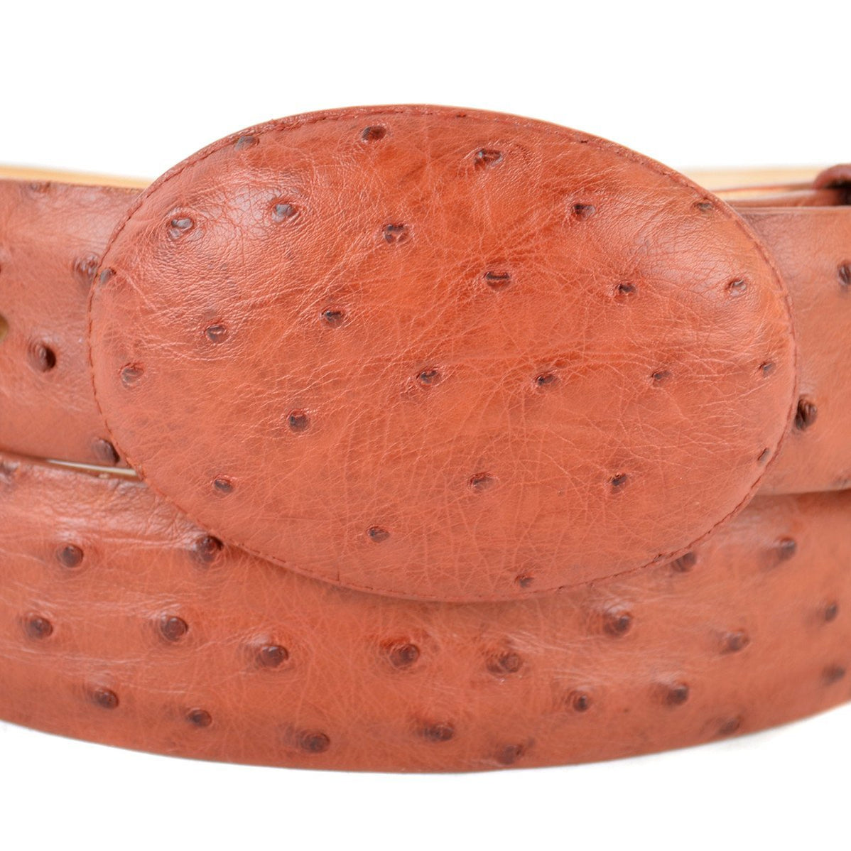 Cinto De Avestruz - Cinto Vaquero Cognac Genuine Ostrich Zigzag main image 0
