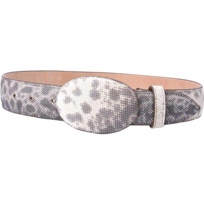 Cinto de Carunga Vibora en Piel Original en Color Natural WD-1317 - White Diamonds Boots