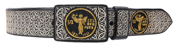 【ANOTHER OFFICE.】Torre Italian Wool Belt cinto-de-hilo-de-plata-fino-