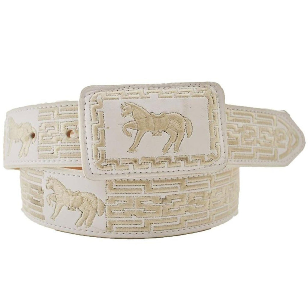 Men's Cowboy Embroidered Genuine Leather Belts. Cinto Vaquero Piteado De  Hombre