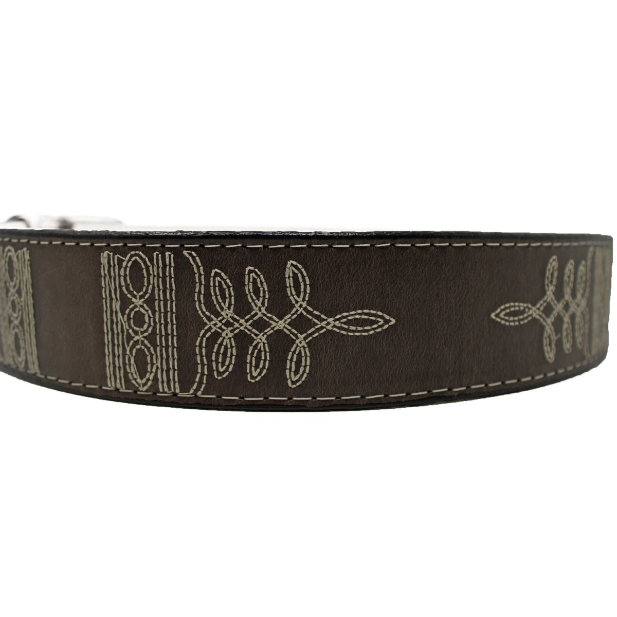 Cinto Vaquero de Cuero Original Color Cafe WD-1576 - White Diamonds