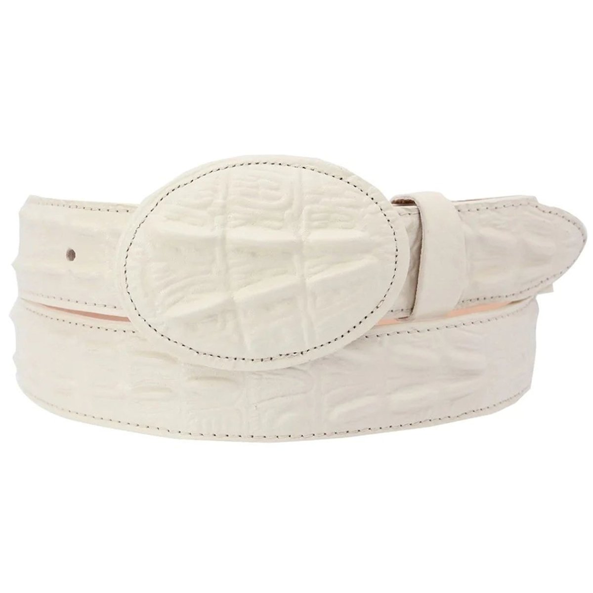 Cinto Vaquero Imitacion Cocodrilo para Niño Color Hueso - Impormexico