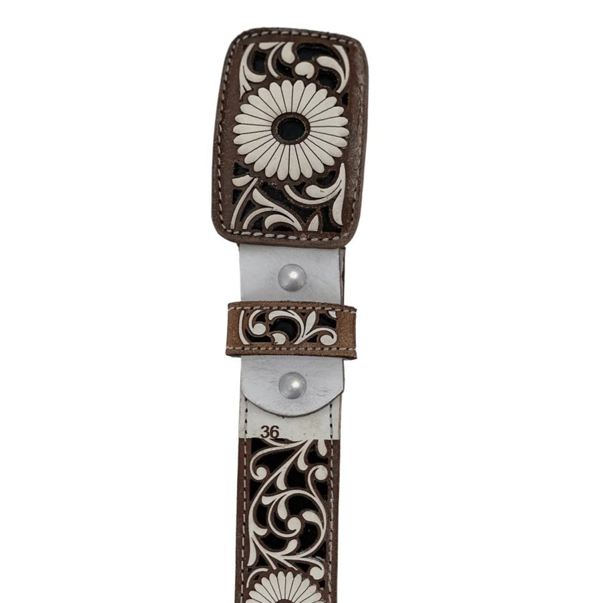 Cinto Vaquero para Mujer de Cuero Crazy Original Color Chocolate ROD-425CHO main image 0