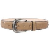 Cinto Vaquero para Mujer de Cuero Original Color Beige WD-1590 - White Diamonds Boots