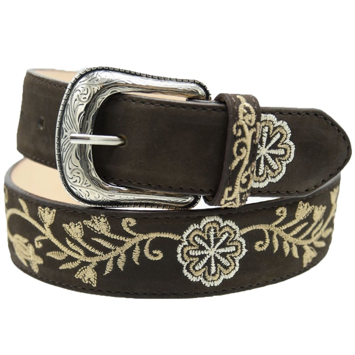 Cinto Vaquero para Mujer de Gamuza Original Color Chocolate WD-1596 - White Diamonds Boots