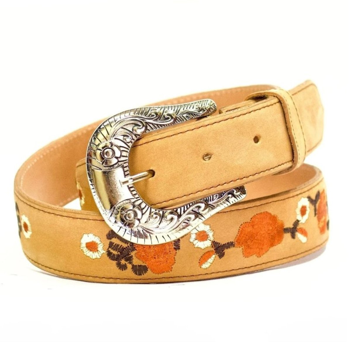 Cinto Vaquero para Mujer de Gamuza Original Color Miel ROD-415HON - Rodeo Imports