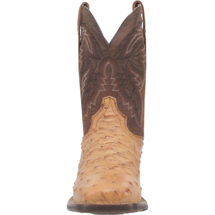 Dan Post Men's Alamosa Full Quill Ostrich Square Toe Boots - Sand - Dan Post Boots