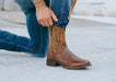 Dan Post Men's Kingly Genuine Caiman Belly Square Toe Boots - Bay Apache - Dan Post Boots