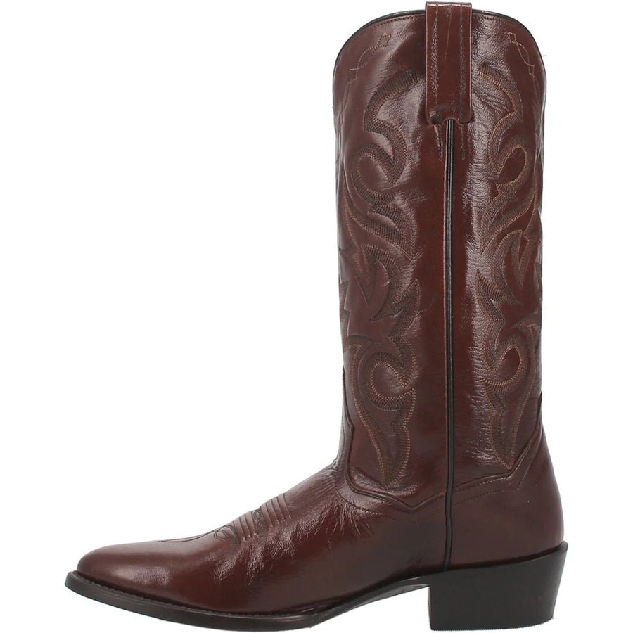 Botas Milo de Piel Original Punta Amplia Cuadrada Color Negro - Dan Post
