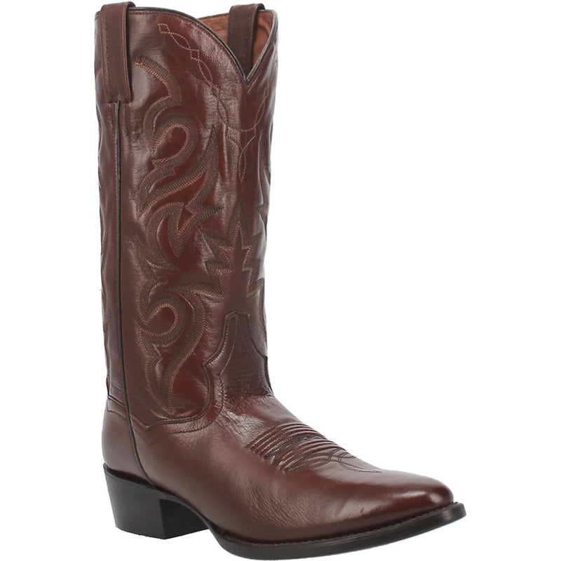 Dan Post Men's Dry Gulch Python Western Boots - Brown Square Toe Casual Mid Calf Boots