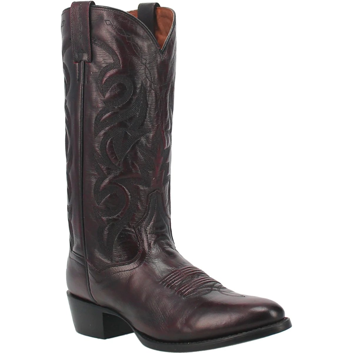 Dan Post Men's Milwaukee Leather Round Toe Boots - Blackcherry - Dan Post Boots