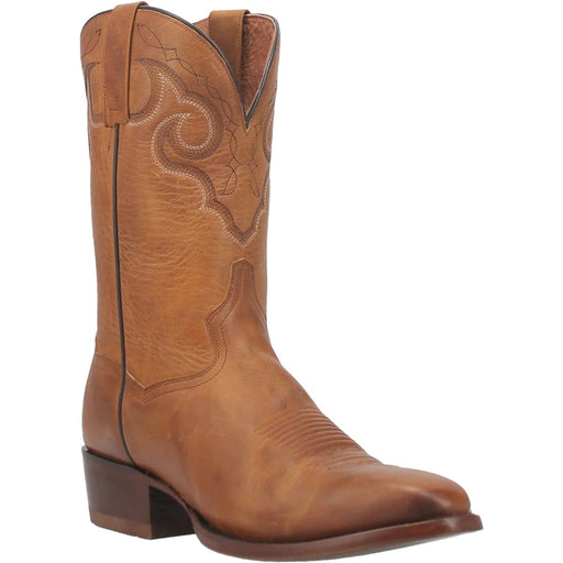 Men's Genuine Leather Roper Cowboy Boots Botas Vaqueras Round Toe Boots 