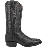 Dan Post Men's Tempe Full Quill Ostrich Round Toe Boots - Black - Dan Post Boots