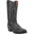 Dan Post Men's Tempe Full Quill Ostrich Round Toe Boots - Black - Dan Post Boots