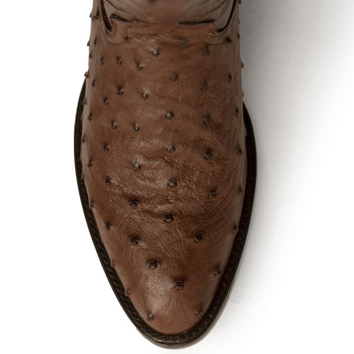 Ferrini Men's Colt Full Quill Ostrich Boots Handcrafted - Kango Brown - Ferrini Boots