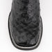 Ferrini Men's Colt Full Quill Ostrich Square Toe Boots Handcrafted - Black - Ferrini Boots