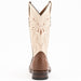 Ferrini Men's Colt Full Quill Ostrich Square Toe Boots Handcrafted - Kango Brown - Ferrini Boots