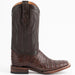 Ferrini Men's Dakota Belly Caiman Western Boots - Square Toe Handcrafted Chocolate - Ferrini Boots