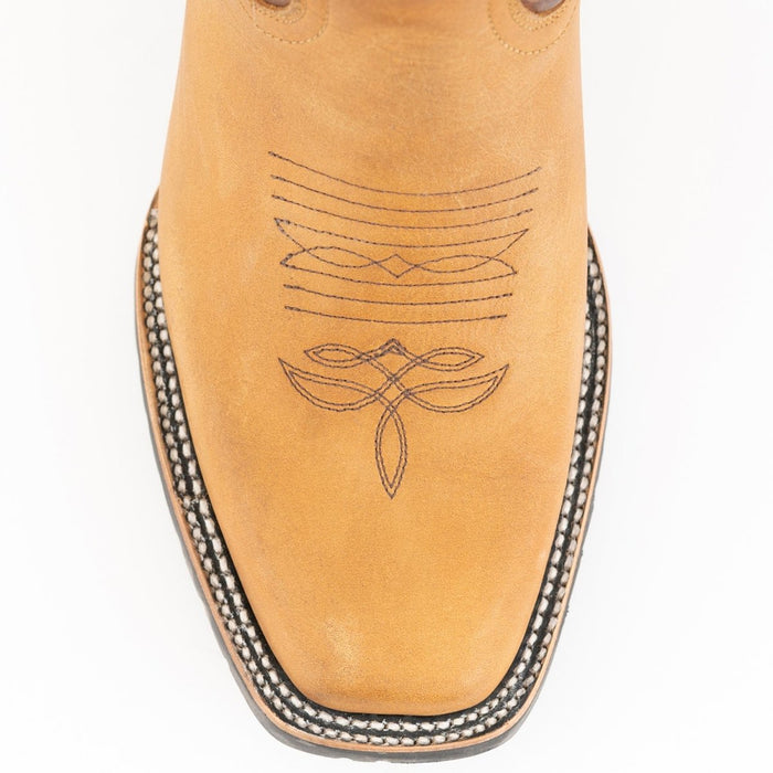Ferrini Men's Kingston Rubber Sole Square Toe Boots Handcrafted - Tan - Ferrini Boots
