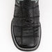 Ferrini Men's Pinto Patch Ostrich Square Toe Boots Handcrafted - Black 1069304 - Ferrini Boots