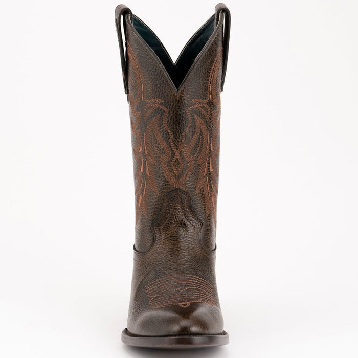 Ferrini Men's Remington Leather Round Toe Boots Handcrafted Chocolate - Ferrini Boots