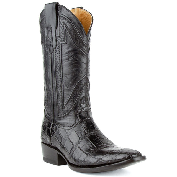 Ferrini 9.5 Platinum Alligator Belly Square Cowboy Mens Boots Black Ferrini-Mens-American-Square-  main image 2