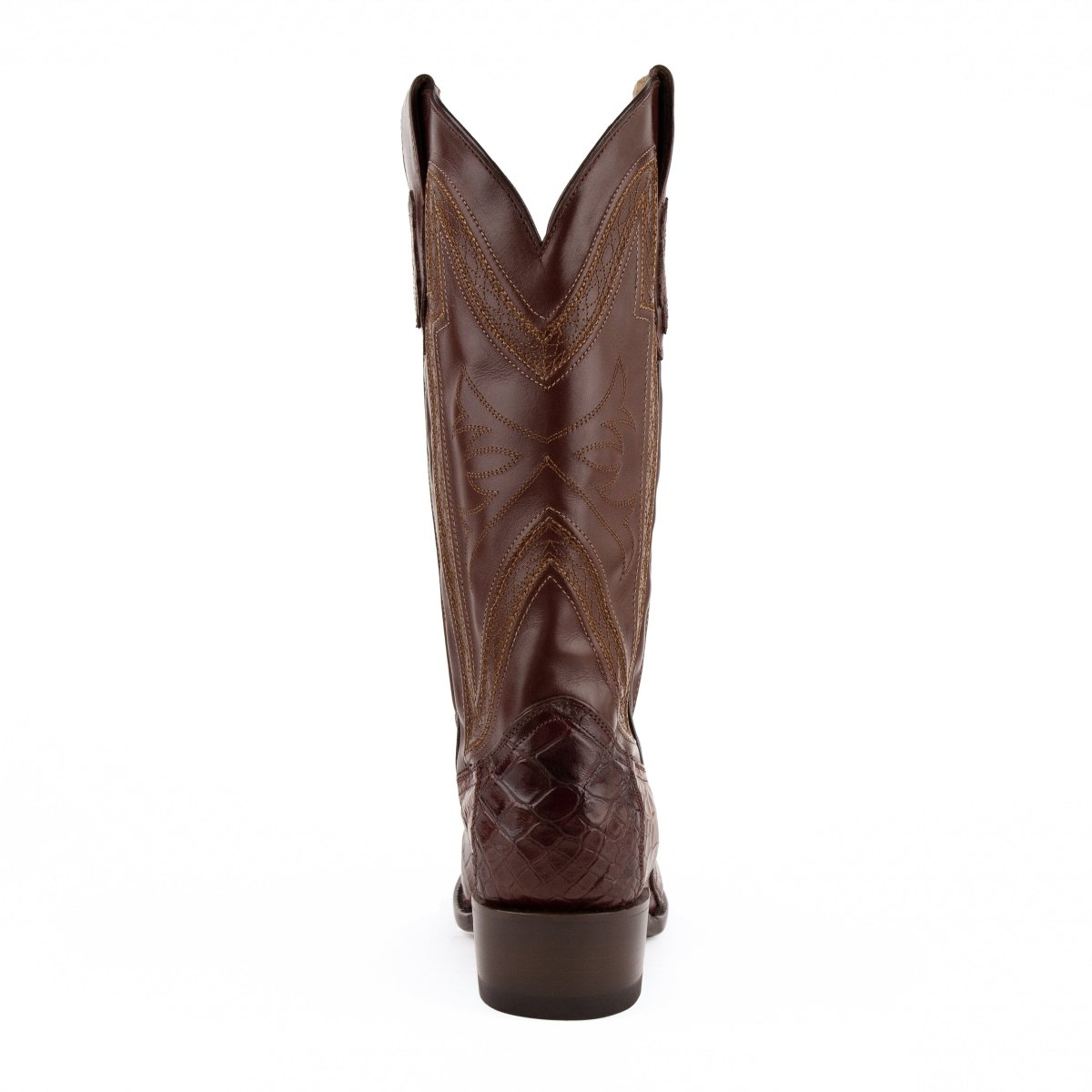 Ferrini Men's Stallion Alligator Belly Boots French Square Toe Choco ...