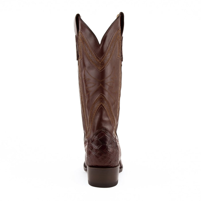 Ferrini Men's Stallion Alligator Belly Boots French Toe Handcrafted Chocolate 1074109 - Ferrini Boots