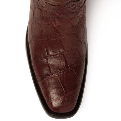 Ferrini Men's Stallion Alligator Belly Boots French Toe Handcrafted Cognac 1074126 - Ferrini Boots