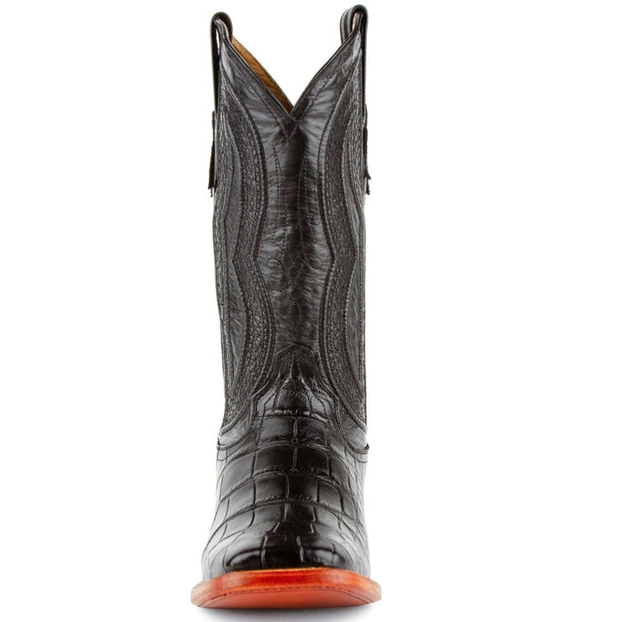Ferrini Men's Stallion Alligator Belly Boots Square Toe Black 1079304 - Ferrini Boots