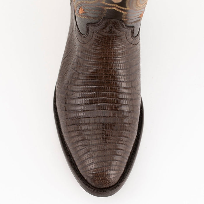 Ferrini Men's Taylor Lizard Round Toe Handcrafted - Chocolate 1111109 - Ferrini Boots