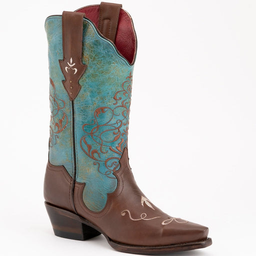 Ferrini Women's Duchess Snip Toe Boots Handcrafted - Kango Brown - Ferrini Boots