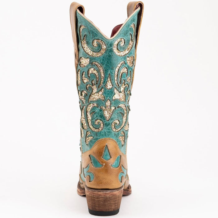 Ferrini Women's Glitz Snip Toe Boots Handcrafted - Antique Saddle - Ferrini Boots