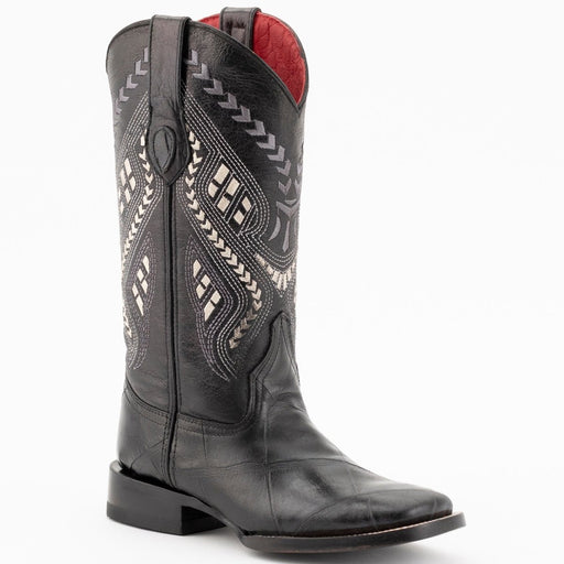 Ferrini Women's Jesse Square Toe Boots Alligator Print - Black - Ferrini Boots