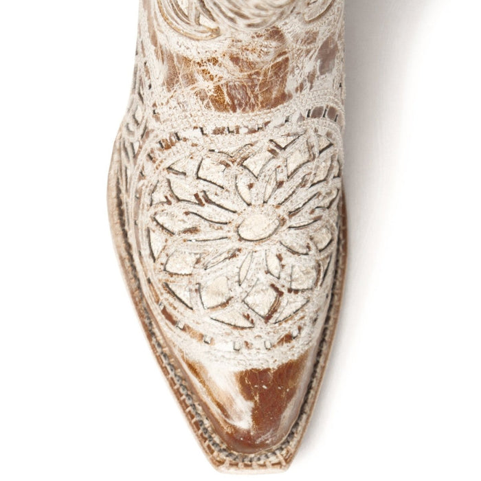 Ferrini Women's Mandala Snip Toe Boots Handcrafted - Shaby Chic Brown - Ferrini Boots