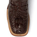 Ferrini Women's Rancher Square Toe Boots Crocodile Print - Chocolate/White - Ferrini Boots