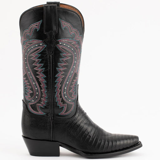 Ferrini Women's Taylor Snip Toe Genuine Lizard Boots - Black - Ferrini Boots