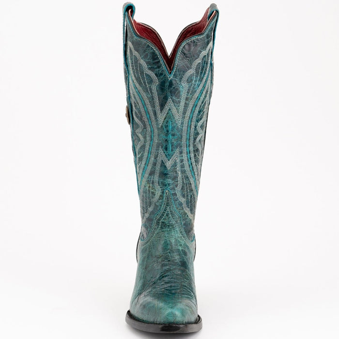 Ferrini Women's Twilight Snip Toe Boots Handcrafted - Teal - Ferrini Boots