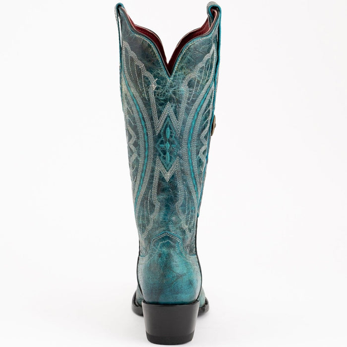 Ferrini Women's Twilight Snip Toe Boots Handcrafted - Teal - Ferrini Boots