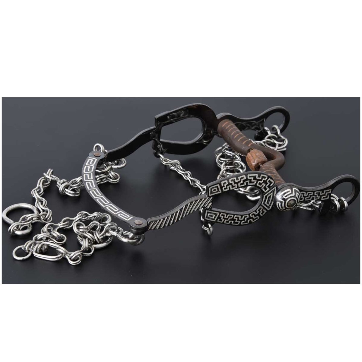 Freno Fino para Caballo Color Negro WD-1183 - White Diamonds Boots