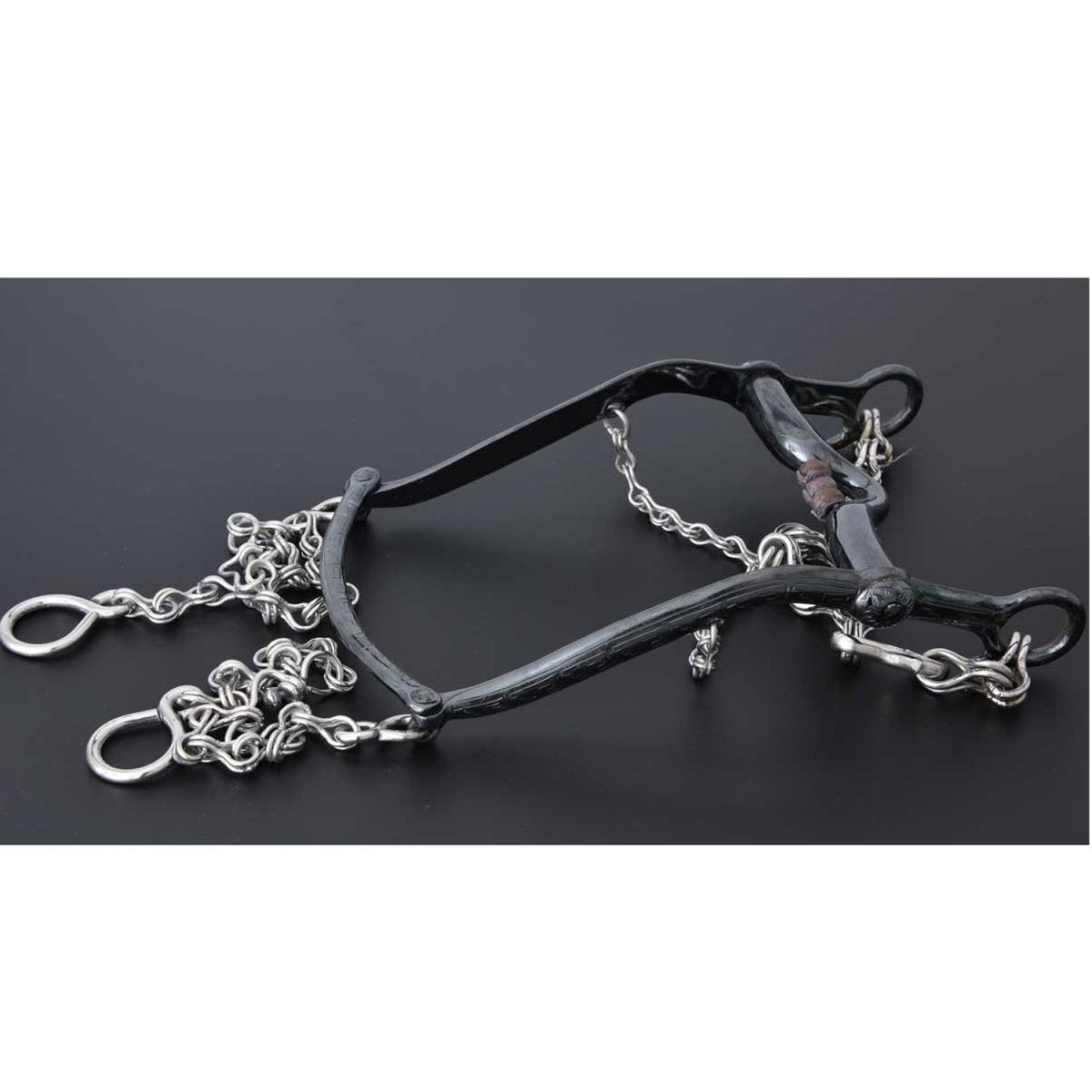 Freno Regular para Caballo de Acero Inoxidable Color Negro WD-1212 - White Diamonds Boots