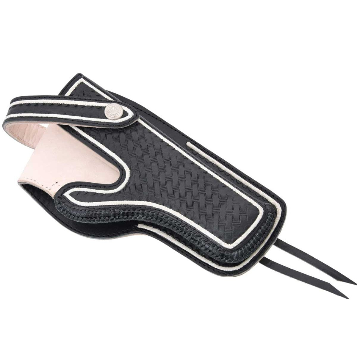 Funda para Pistola de Cuero Original Cordoneada Color Negro WD-1699 - White Diamonds Boots