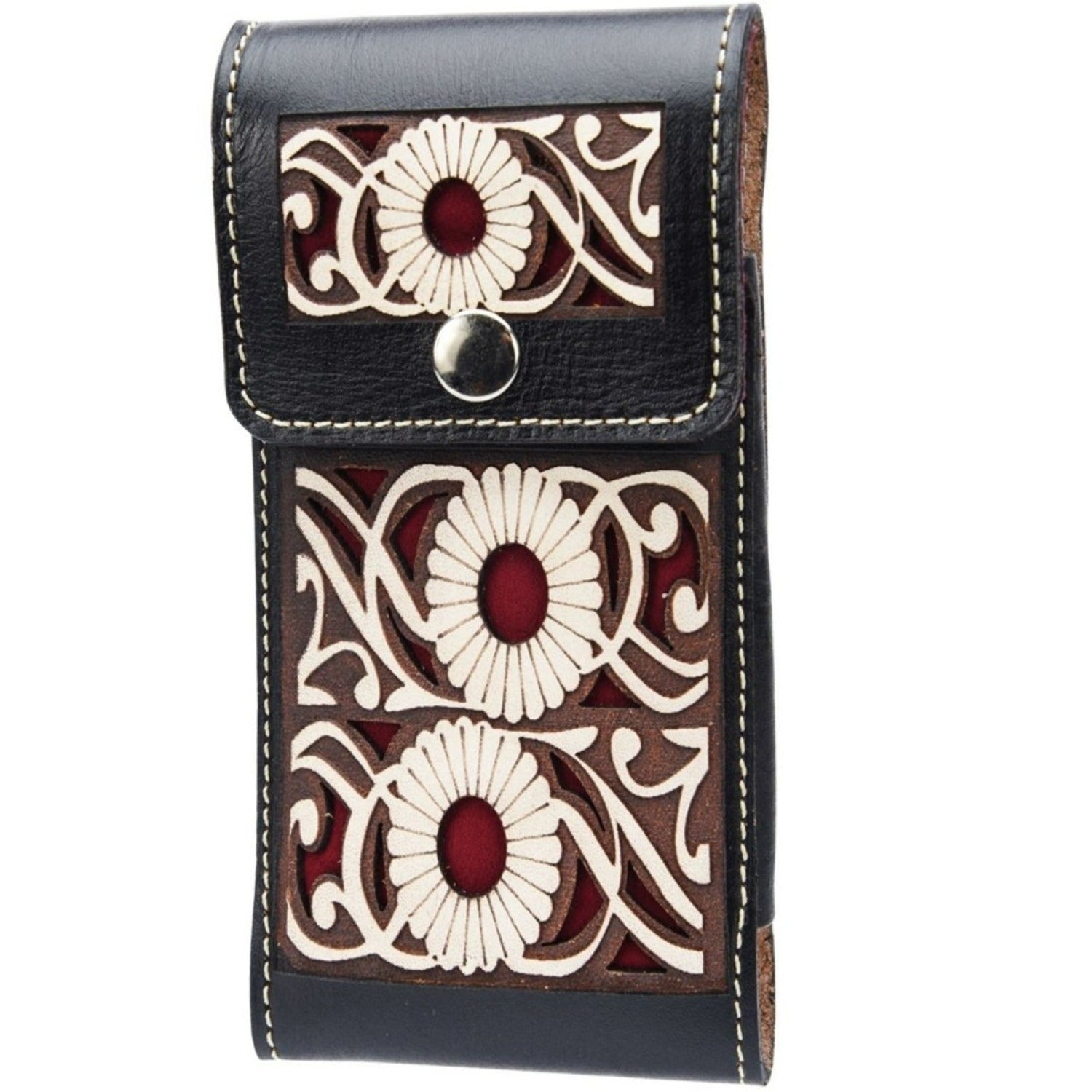 Funda para Smartphone de Cuero Corte Laser Original Negro WD-1598 - White Diamonds Boots