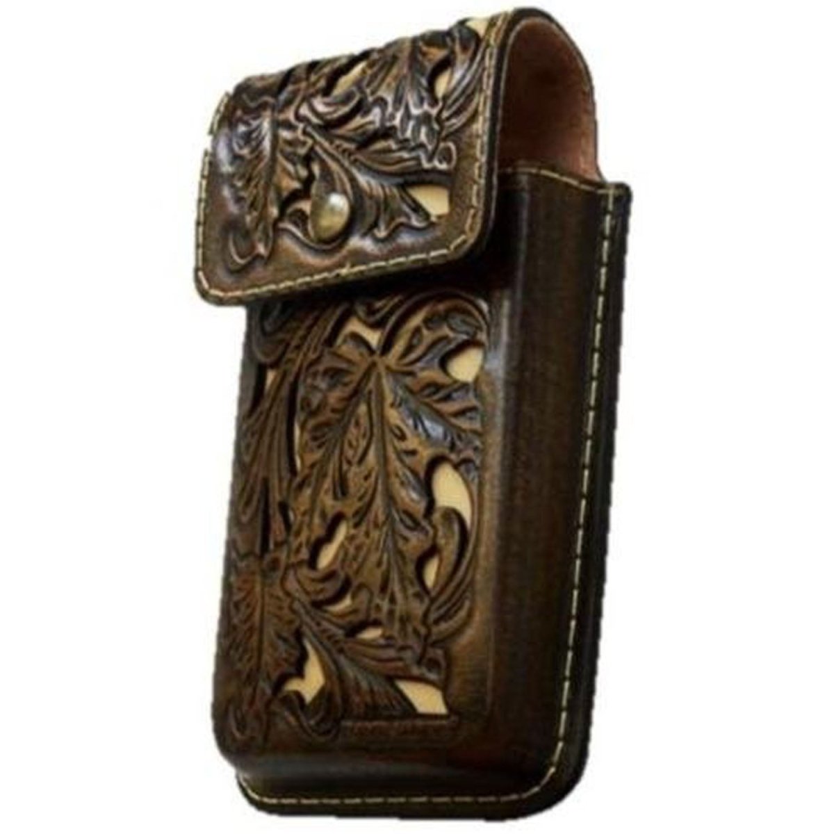 Funda para Smartphone de Cuero Cincelado Original Vino WD-1524 main image 0
