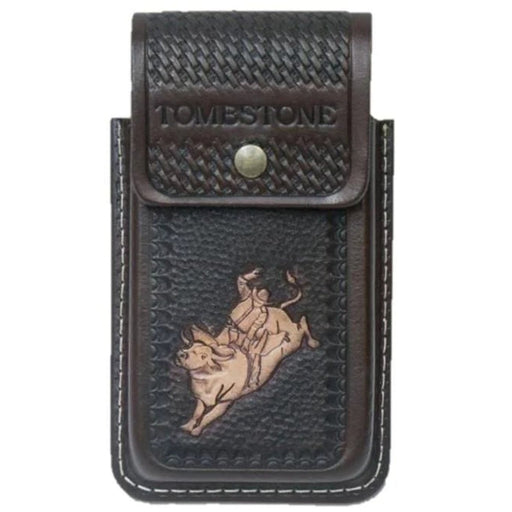 Funda para Smartphone Tombstone de Cuero Original Cafe con Toro - Tombstone