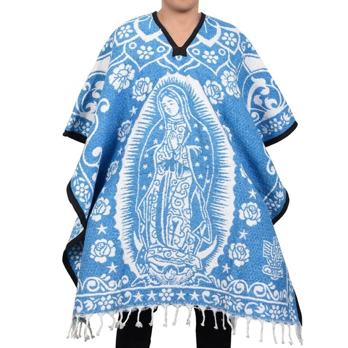 Gaban (Jorongo o Sarape) Bordado Doble Vista con Virgencita imp-73128A - ImporMexico