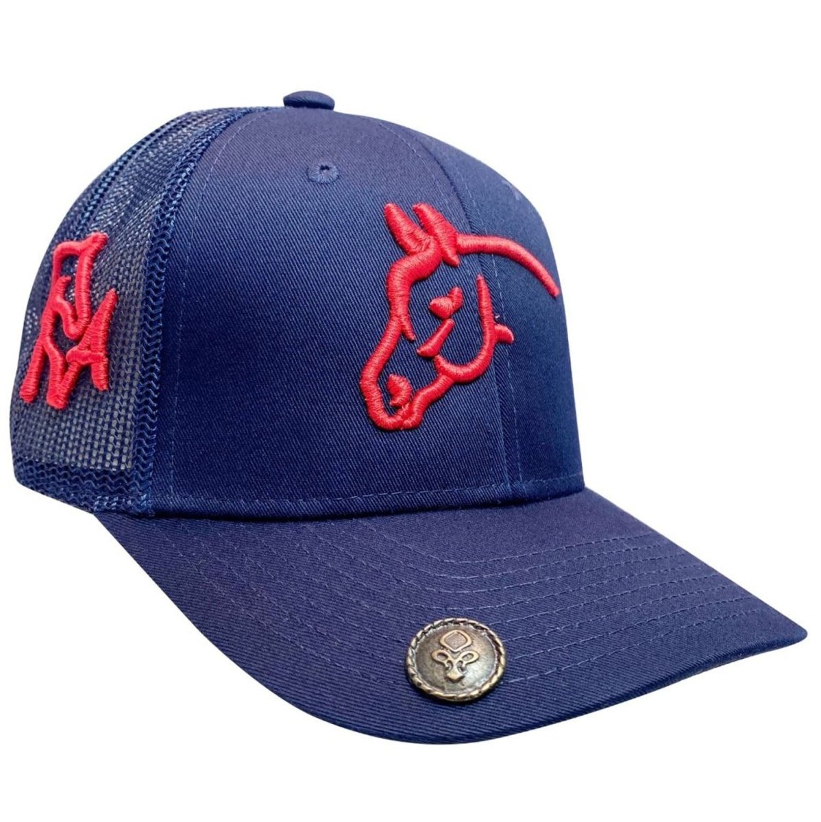 Gorra Charra con Bordado de Caballo Color Azul WD-1749 - ImporMexico