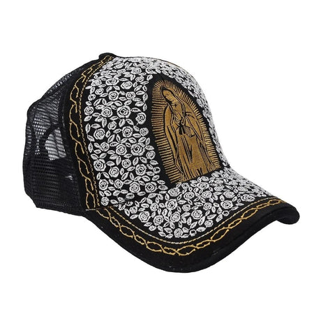 Gorra Tradicional Charra con Bordado de la Virgen de Guadalupe - ImporMexico