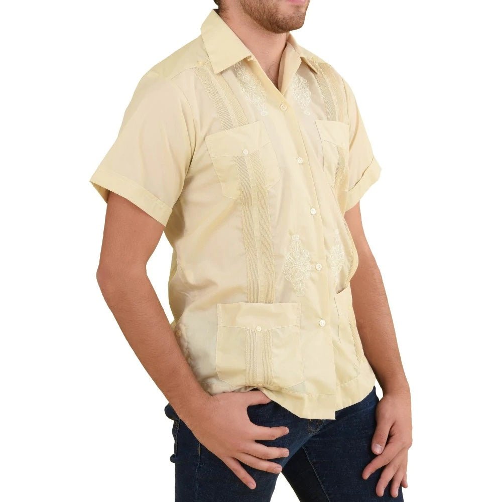 Guayabera Yucateca para Hombre Color Beige IMP-78111 - Impormexico